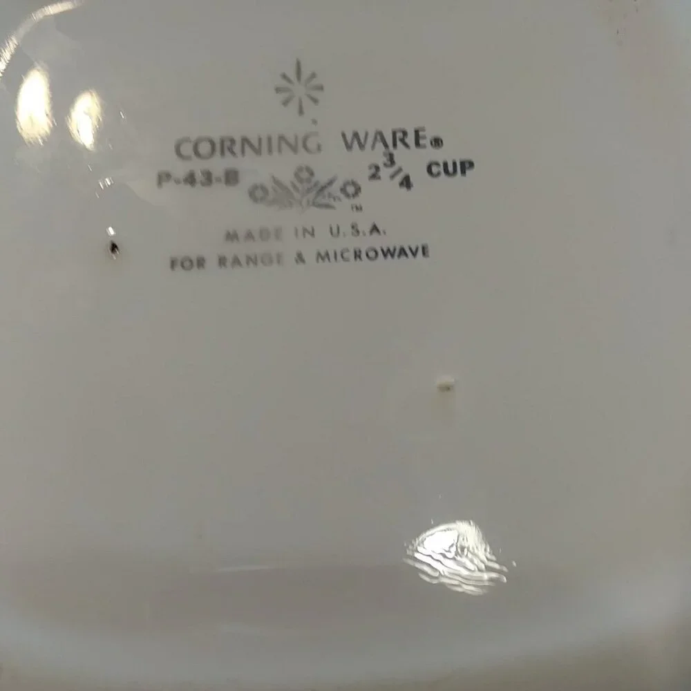 Set of 2 Corning Ware Blue Cornflower 2 3/4 cup casserole dish